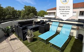 BnGo I Immense RoofTop Lyon I 2 chambres, 4 places parkings, 2 immenses terrasses, 8 personnes